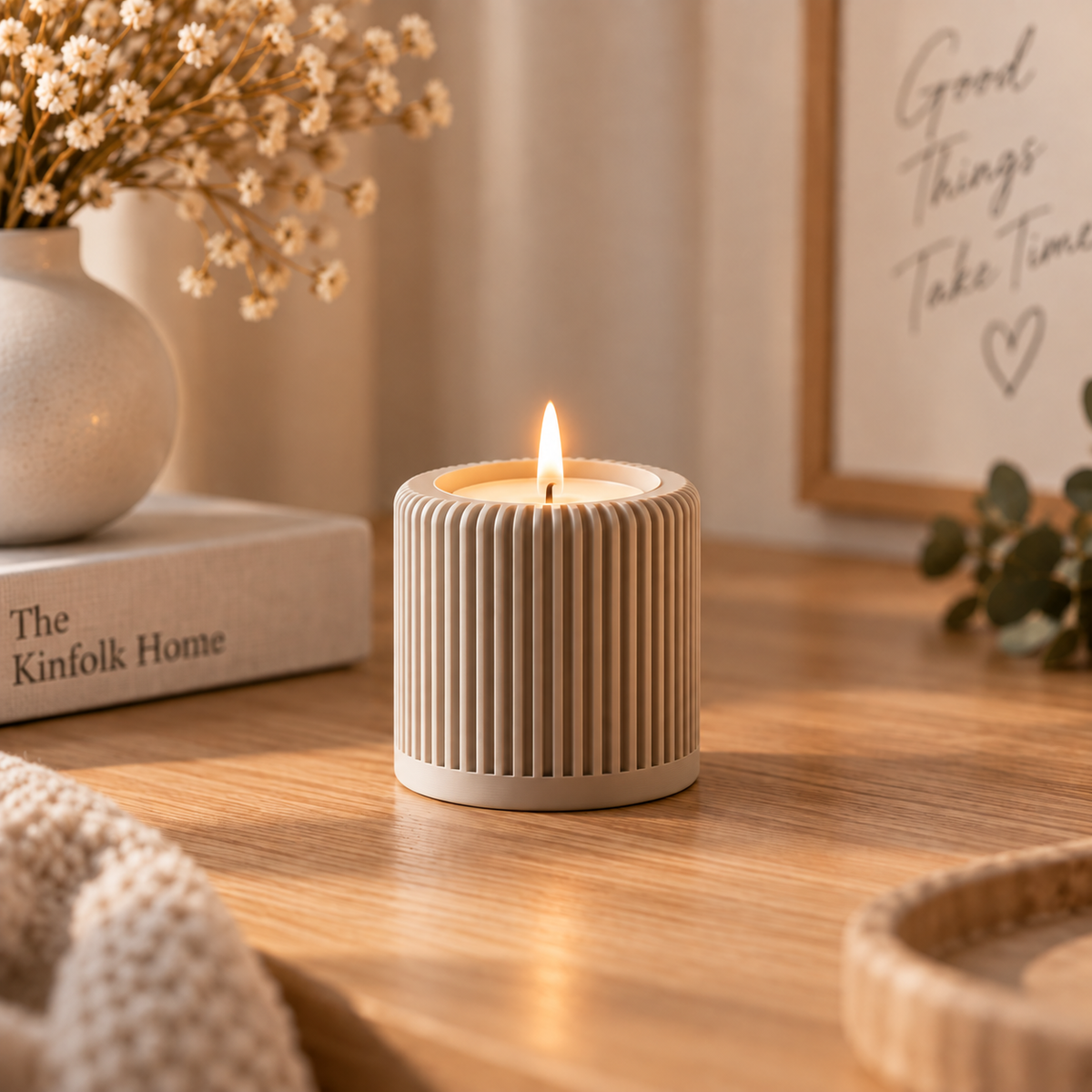 ALAZ – Bougeoirs & plateau design Silver & Glow