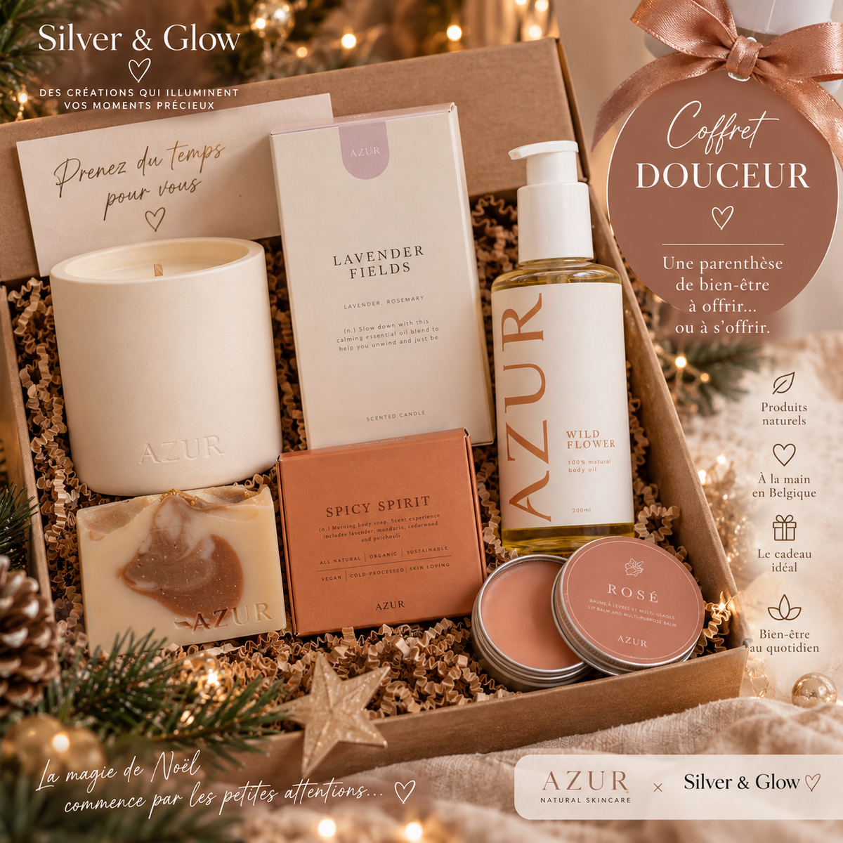 DOUCEUR – Coffret bien-être AZUR | Silver & Glow