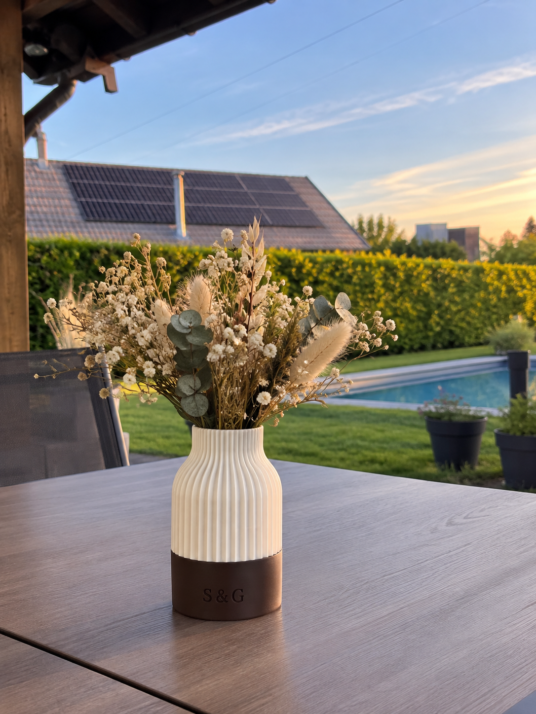 Vase LINEA – Silver & Glow