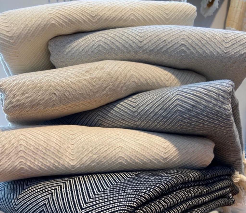 Plaid Ayvalik en coton tissé – Douceur naturelle