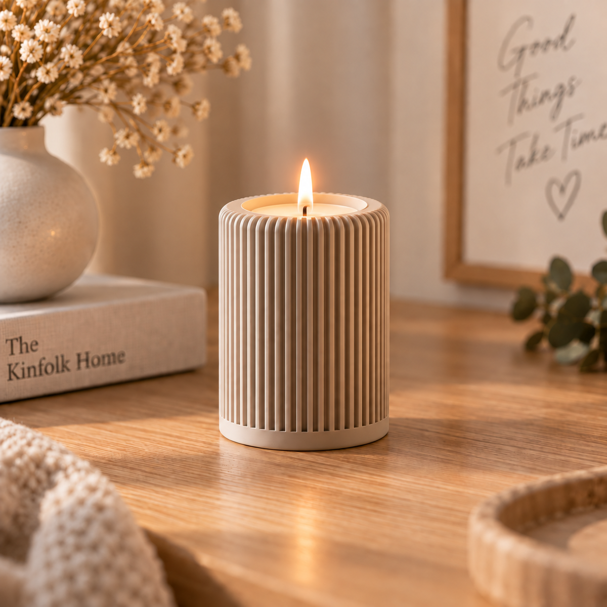 ALAZ – Bougeoirs & plateau design Silver & Glow