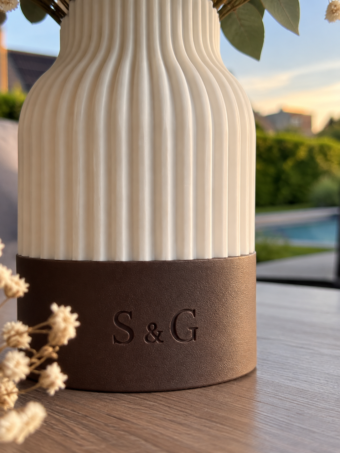 Vase LINEA – Silver & Glow