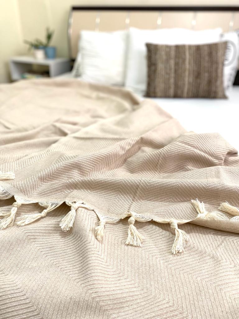 Plaid Ayvalik en coton tissé – Douceur naturelle