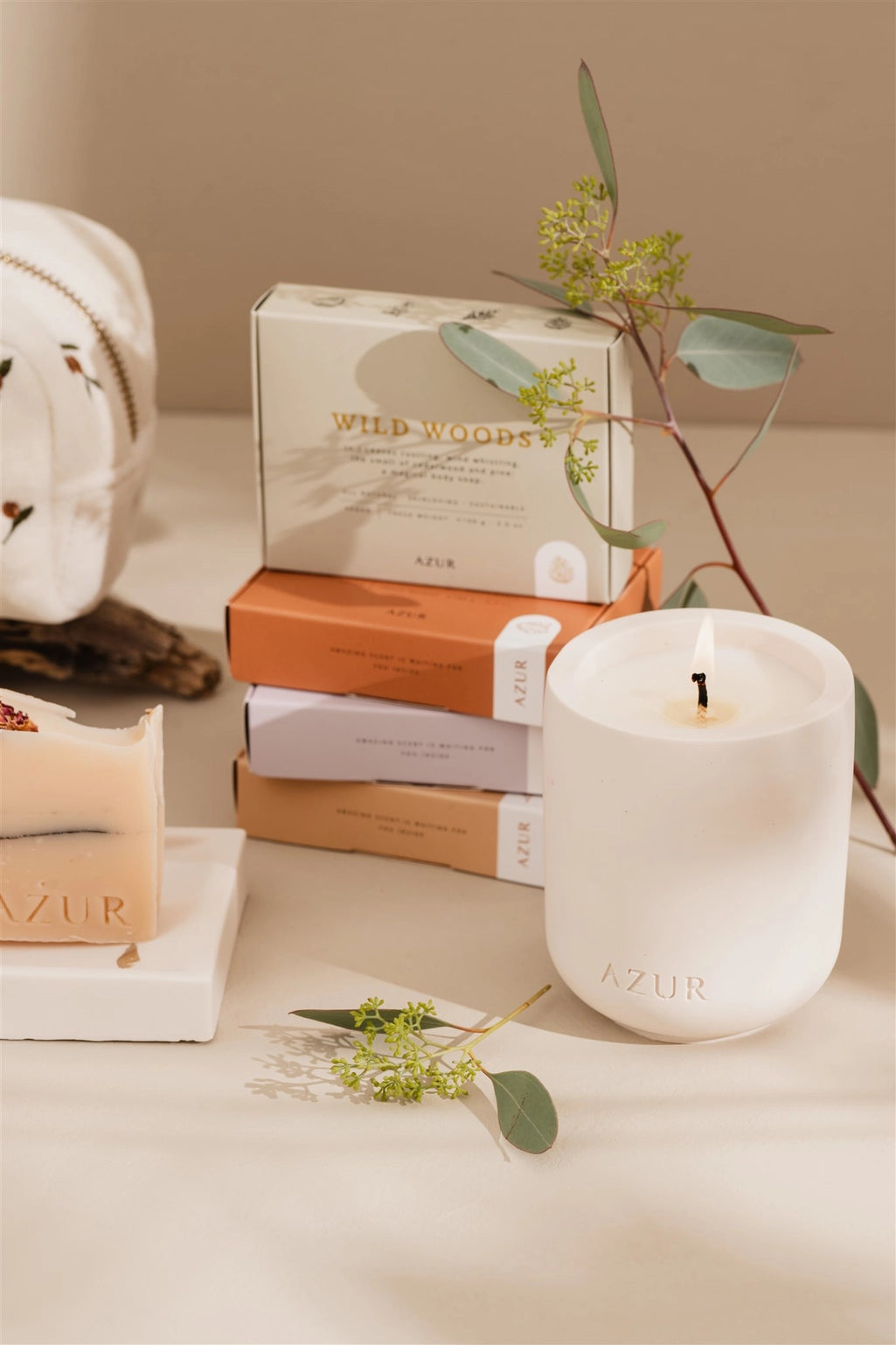 Bougie parfumée Silver & Glow – 5 senteurs