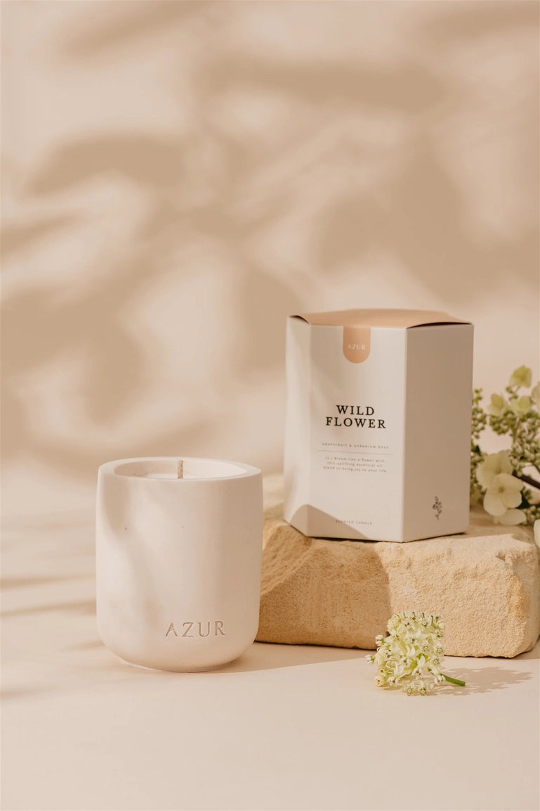 Bougie parfumée Silver & Glow – 5 senteurs
